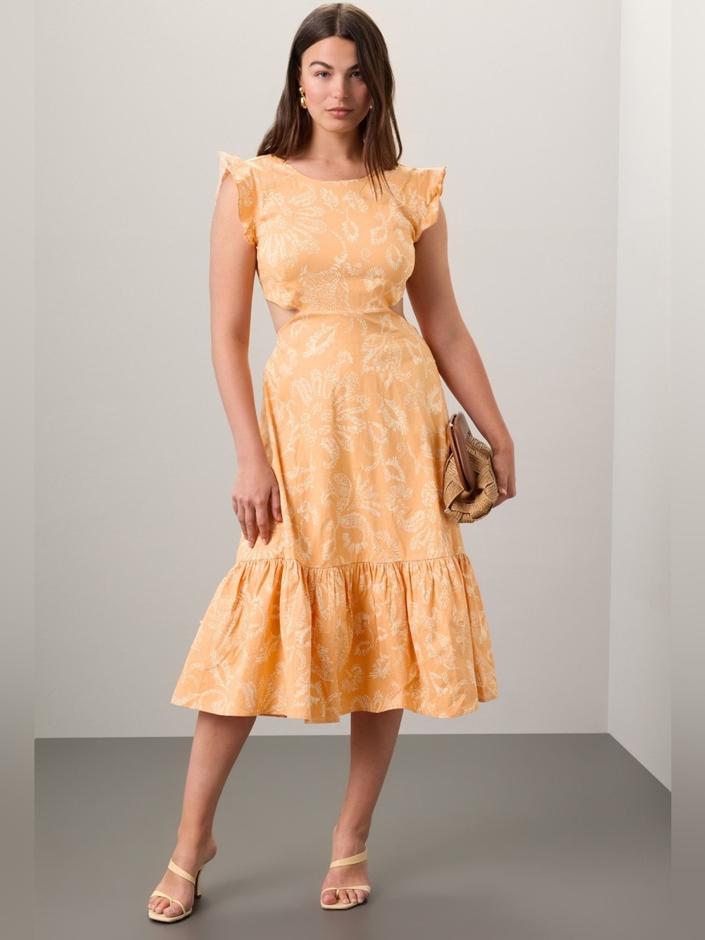 Marissa Webb x RTR Women’s Flutter Sleeve Midi Dress